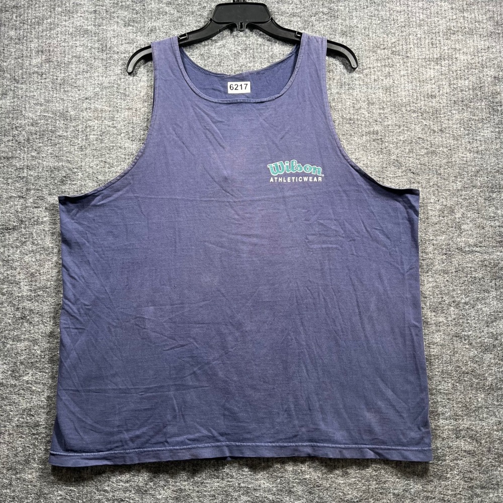 Wilson Athleticwear Tank Top Mens XL Faded Navy Blue Sleeveless Shirt